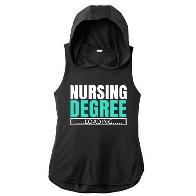 Nursing Degree Loading Medical Nursing School Future Nurse Gift Ladies PosiCharge Tri-Blend Wicking Draft Hoodie Tank