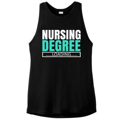 Nursing Degree Loading Medical Nursing School Future Nurse Gift Ladies PosiCharge Tri-Blend Wicking Tank