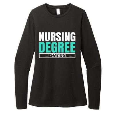 Nursing Degree Loading Medical Nursing School Future Nurse Gift Womens CVC Long Sleeve Shirt