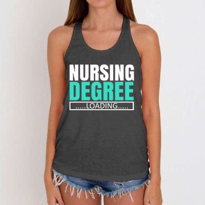 Nursing Degree Loading Medical Nursing School Future Nurse Gift Women's Knotted Racerback Tank