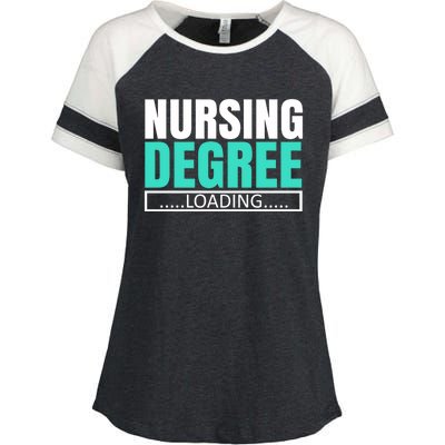 Nursing Degree Loading Medical Nursing School Future Nurse Gift Enza Ladies Jersey Colorblock Tee