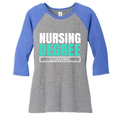 Nursing Degree Loading Medical Nursing School Future Nurse Gift Women's Tri-Blend 3/4-Sleeve Raglan Shirt