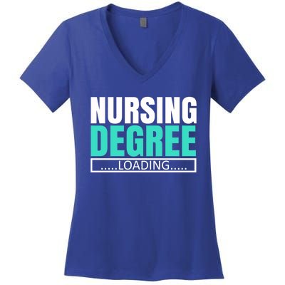 Nursing Degree Loading Medical Nursing School Future Nurse Gift Women's V-Neck T-Shirt