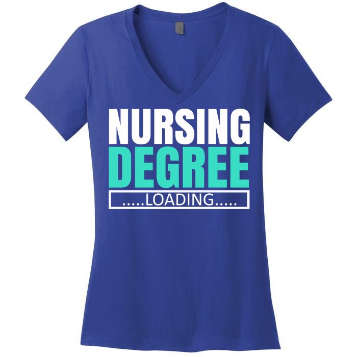 Nursing Degree Loading Medical Nursing School Future Nurse Gift Women's V-Neck T-Shirt