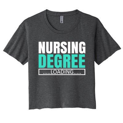 Nursing Degree Loading Medical Nursing School Future Nurse Gift Women's Crop Top Tee