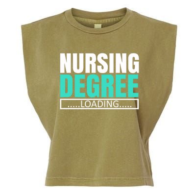 Nursing Degree Loading Medical Nursing School Future Nurse Gift Garment-Dyed Women's Muscle Tee