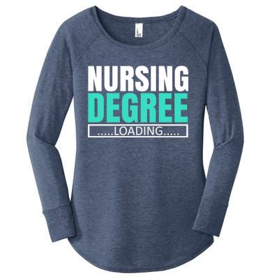 Nursing Degree Loading Medical Nursing School Future Nurse Gift Women's Perfect Tri Tunic Long Sleeve Shirt