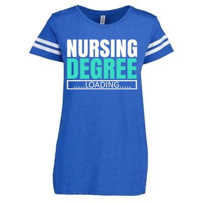 Nursing Degree Loading Medical Nursing School Future Nurse Gift Enza Ladies Jersey Football T-Shirt