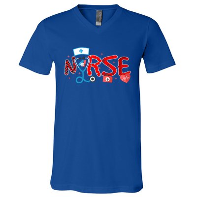 Nurse Day Life Nurses Week Healthcare Nursing Gift V-Neck T-Shirt