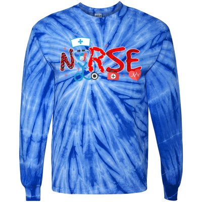 Nurse Day Life Nurses Week Healthcare Nursing Gift Tie-Dye Long Sleeve Shirt