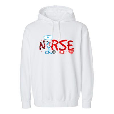 Nurse Day Life Nurses Week Healthcare Nursing Gift Garment-Dyed Fleece Hoodie