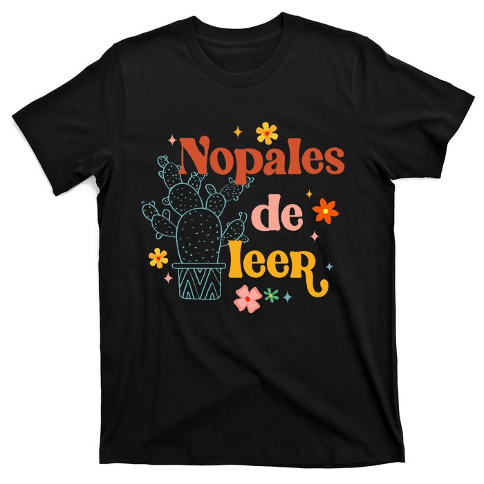 Nopales De Leer Spanish Teacher Maestra Cactus Bilingual T-Shirt