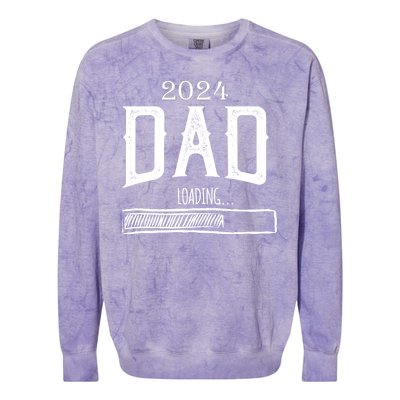 New Dad Loading 2024 Colorblast Crewneck Sweatshirt