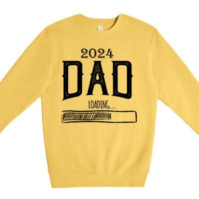 New Dad Loading 2024 Premium Crewneck Sweatshirt