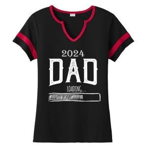 New Dad Loading 2024 Ladies Halftime Notch Neck Tee