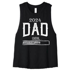 New Dad Loading 2024 Women's Racerback Cropped Tank