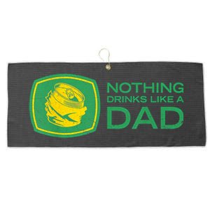 Nothing Drinks Like A Dad Large Microfiber Waffle Golf Towel