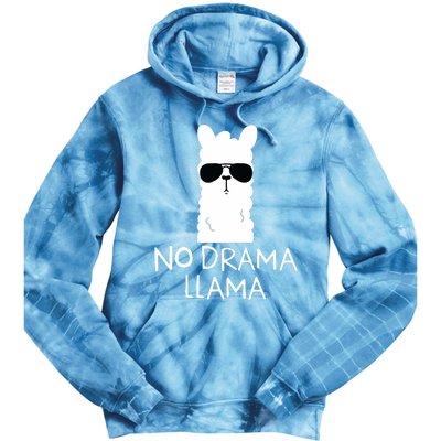 No Drama Llama Alpaca With Sunglasses Llama Lovers Gift Tie Dye Hoodie