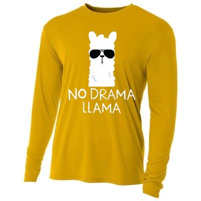 No Drama Llama Alpaca With Sunglasses Llama Lovers Gift Cooling Performance Long Sleeve Crew