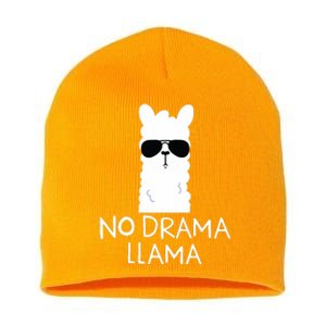 No Drama Llama Alpaca With Sunglasses Llama Lovers Gift Short Acrylic Beanie