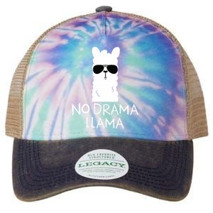 No Drama Llama Alpaca With Sunglasses Llama Lovers Gift Legacy Tie Dye Trucker Hat