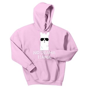 No Drama Llama Alpaca With Sunglasses Llama Lovers Gift Kids Hoodie