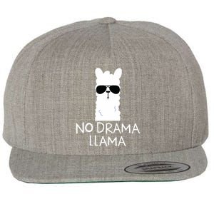 No Drama Llama Alpaca With Sunglasses Llama Lovers Gift Wool Snapback Cap