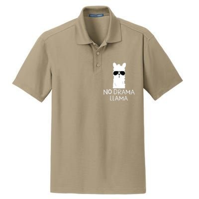 No Drama Llama Alpaca With Sunglasses Llama Lovers Gift Dry Zone Grid Polo