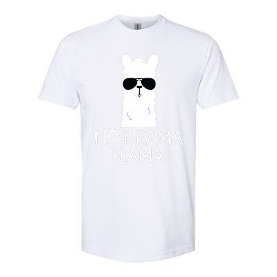 No Drama Llama Alpaca With Sunglasses Llama Lovers Gift Softstyle CVC T-Shirt