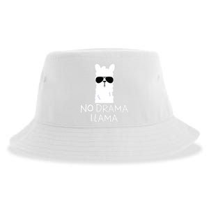 No Drama Llama Alpaca With Sunglasses Llama Lovers Gift Sustainable Bucket Hat