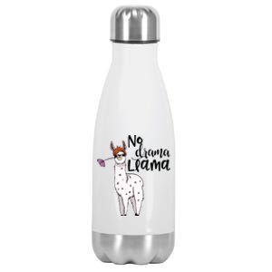 No Drama Llama Cute Llama Costume Or Llama Pajamas Stainless Steel Insulated Water Bottle