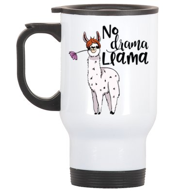 No Drama Llama Cute Llama Costume Or Llama Pajamas Stainless Steel Travel Mug