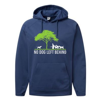 No Dog Left Behind Cute Owner Walker Paw Puppy Love Clothes Performance Fleece Hoodie