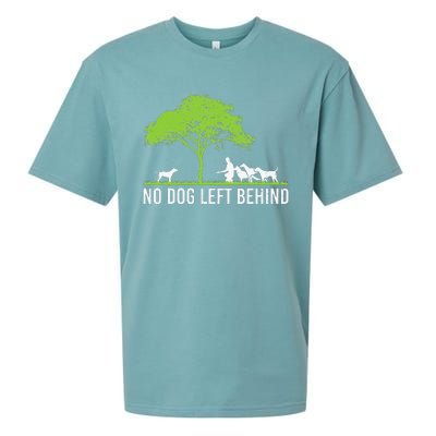 No Dog Left Behind Cute Owner Walker Paw Puppy Love Clothes Sueded Cloud Jersey T-Shirt