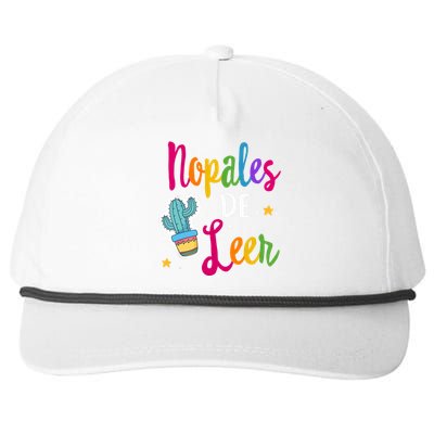 Nopales De Leer Never Stop Reading Spanish Teacher Espanol Snapback Five-Panel Rope Hat