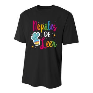 Nopales De Leer Never Stop Reading Spanish Teacher Espanol Youth Performance Sprint T-Shirt