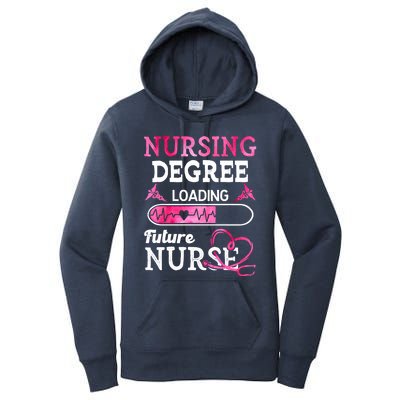 Nursing Degree Loading Future Nurse Profession Funny Gift Women's Pullover Hoodie