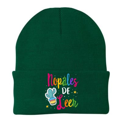 Nopales De Leer Never Stop Reading Spanish Teacher Espanol Knit Cap Winter Beanie