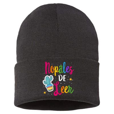 Nopales De Leer Never Stop Reading Spanish Teacher Espanol Sustainable Knit Beanie