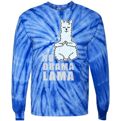 No Drama Llama Mama Camelid Alpaca Peace And Zen Yoga Gift Tie-Dye Long Sleeve Shirt