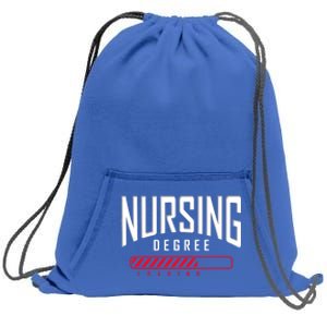 Nursing Degree Loading Future Nurse Nursing School Nurse Great Gift Sweatshirt Cinch Pack Bag