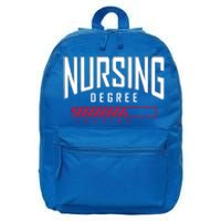 Nursing Degree Loading Future Nurse Nursing School Nurse Great Gift 16 in Basic Backpack