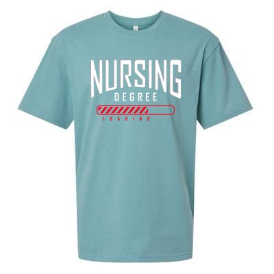 Nursing Degree Loading Future Nurse Nursing School Nurse Great Gift Sueded Cloud Jersey T-Shirt