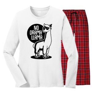 No Drama Llama Women's Long Sleeve Flannel Pajama Set 