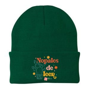 Nopales De Leer Spanish Teacher Maestra Cactus Bilingual Knit Cap Winter Beanie