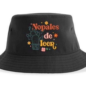 Nopales De Leer Spanish Teacher Maestra Cactus Bilingual Sustainable Bucket Hat