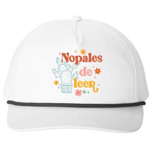 Nopales De Leer Spanish Teacher Maestra Cactus Bilingual Snapback Five-Panel Rope Hat