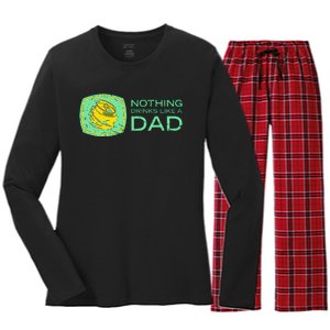 Nothing Drinks Like A Dad Women's Long Sleeve Flannel Pajama Set 