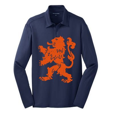 Nederland Dutch Logo Silk Touch Performance Long Sleeve Polo