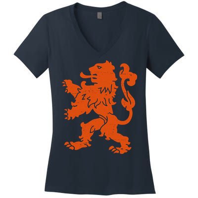 Nederland Dutch Logo Women's V-Neck T-Shirt
